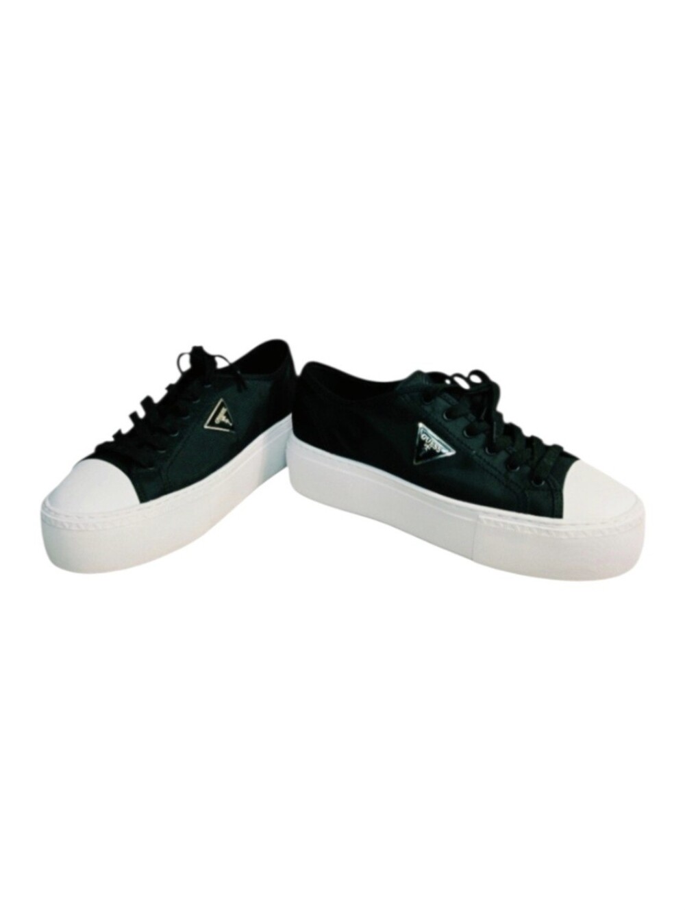 Guess Joezi Platform Toe Cap Sneakers in Black/ White, Size  9.5 Women's NEW!